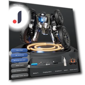 Dual-Sided Rotating Trick Car Robot Butterfly — Interactive Figures & Robots, Super Go
