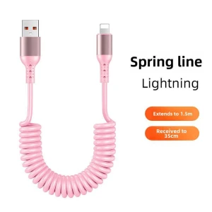 Fast Charging Cable with Spring Retractable Mount, Home of smartphone & tablet accessories