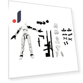 Multi-joint Transformable Robot with Female Accessories — Dolls & Figures, Such Articles