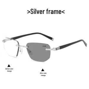 Rimless Photochromic Multifocal Reading Glasses, the BAY