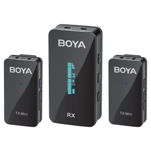 Mini Wireless Lavalier Microphone System with OLED Screen, Boya