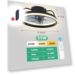 Ceiling Fan with Remote Control and LED Light — Ceiling Fans, happy8