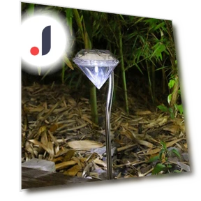Color Changing Solar Powered LED Diamond Shape Garden Yard Outdoor Light — Garden Illumination, Stylish smart home