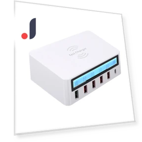 Smart Charging Station with 6-Port LCD Display and USB Dock — Chargers, 3d printing machine