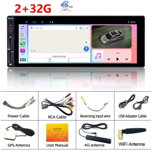 Universal 1 Din 4G Android Car Radio Multimedia Player — Car Infotainment System, Reakosound