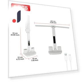 USB LED Desk Lamp with Adjustable Brightness — Study & Desk Lighting, Pawell