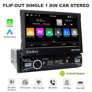 Car Radio with Retractable Touchscreen — Car Infotainment System, Reakosound