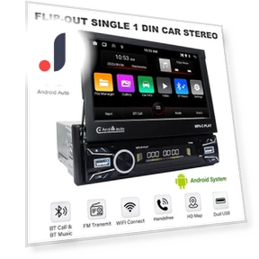 Car Radio with Retractable Touchscreen — Navigation & GPS Accessories, Reakosound