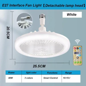 Ceiling Fan with Remote Control and LED Light, Binchi Lighting Appliances