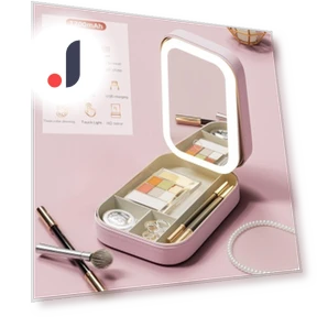 Smart LED Cosmetic Case with Mirror Lighting — Cosmetic Cases, Makeup Kits