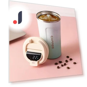 Smart Travel Thermos Mug with Temperature Display — Beverage Warmers, Cosy Homes