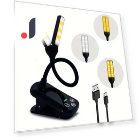14 LED Reading Lamp with Dual Heads — Reading Lights, Great3C