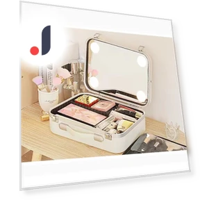 Smart LED Cosmetic Case with Mirror — Cosmetic Cases, Makeup Kits