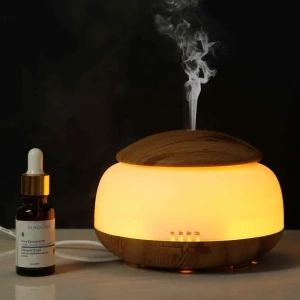 Ultrasonic Aroma Diffuser with Wood Grain — Essential Oil Diffuser, Essager Electronic
