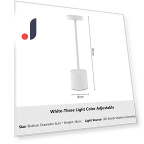 USB Rechargeable LED Desk Lamp with Touch Switch — Desk & Table Lighting, YWZT Decorative lights
