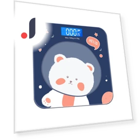 Cartoon Bear Smart Bathroom Scale — Weight Management Tools, Refreshing Home