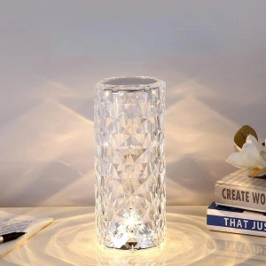 LED Crystal Rose Table Lamp Projector, Factory Discount Outlet
