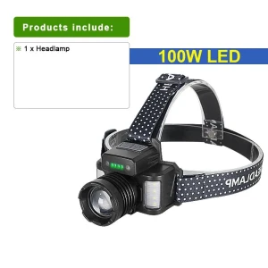 Powerful Touch LED Headlamp with Built-in Battery, Factory Discount Outlet