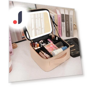 Smart LED Cosmetic Bag with Mirror — Cosmetic Cases, LIN-Home