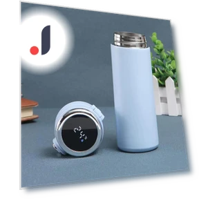 Smart LED Temperature Display Thermos — Travel Drinkware, Binchi Fitness