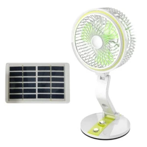 Solar-Powered LED Desk Fan with 360-Degree Rotation, Kitchenware