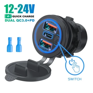 Dual QC 3.0 + PD Car Charger, Cars Auto Home