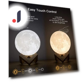 Rechargeable LED Moon Lamp — Night Lights, Yiran Furniture