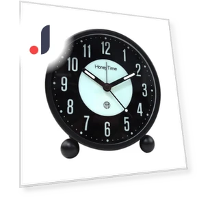 Simple Metal Round 4-Inch Glowing Alarm Clock — Clocks, BABY YOU