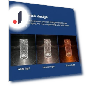 Touch LED Crystal Table Lamp — Desk & Table Lighting, Zhou Yajin