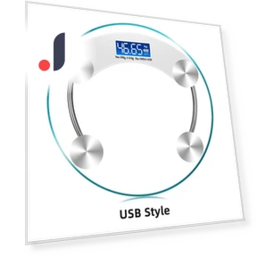 Transparent Round Digital Bathroom Scale — Weight Management Tools, Refreshing Home