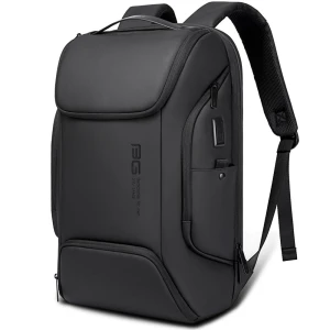 Business Smart Backpack with USB Charging Port, Leather bag