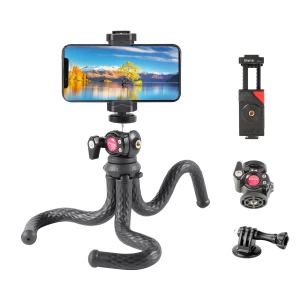 Smartphone Tripod Flexible Tripod with Smartphone Holder and GoPro Smartphone Stand Mini, Ulanzi