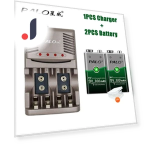 Ni-CD Ni-MH 9V Rechargeable Battery with Smart Charger — Chargers, PALO