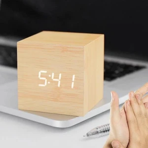 LED Digital Wooden Alarm Clock, Wrigleys