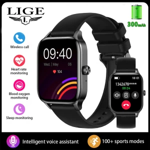 Smart Watch with Bluetooth Call, Blood Pressure, Heart Rate Monitoring — Smart Watch, LIGE