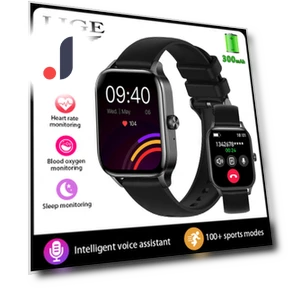 Smart Watch with Bluetooth Call, Blood Pressure, Heart Rate Monitoring — Smartwatches, LIGE