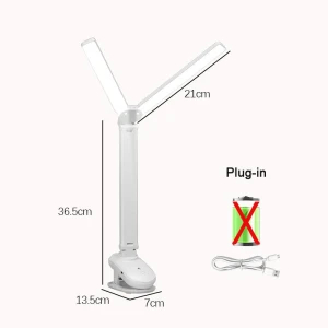 Dual Head LED Desk Lamp with Clamp and Touch Control, Elegant Living House