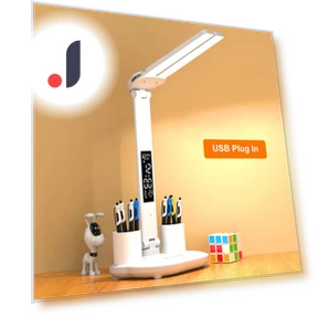 LED Desk Lamp with Dual Heads — Study & Desk Lighting, Purely Home Goods