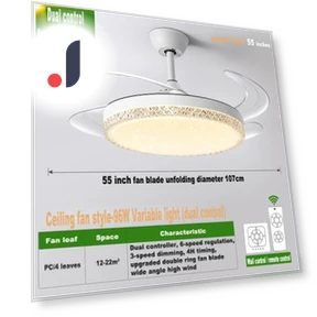 Modern LED Adjustable Frequency Fan Pendant Light — Overhead Lighting, Good Household Items