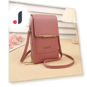 Touchscreen Lock Cell Phone Bag — Crossbody, Leather bag