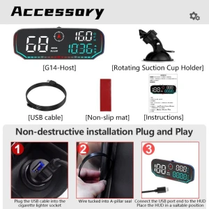 Upgraded Car Head Up Display GPS Smart Auto HUD Digital Speedometer — Heads Up Display, IKEA Supermarket