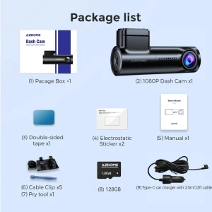 Wi-Fi Dash Cam with Parking Mode, AZDOME