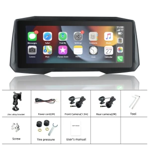 Portable Wireless Motorcycle CarPlay Android Auto Touch Screen, ToyousoniC