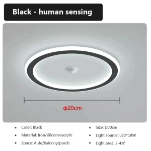 Smart LED Ceiling Light with Human Presence Sensor, Good Household Items