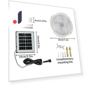 Solar LED Ceiling Light with Remote Control — Garden Illumination, Build My Home