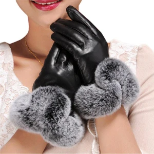Women's Fashion Plush Winter Warm Fur Touchscreen Gloves — Heated Gloves, Bag Living