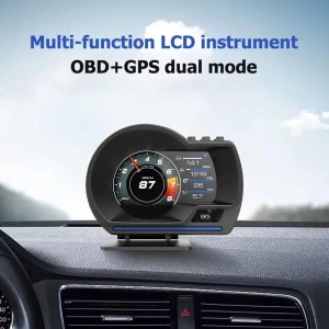 3.5-inch OBD LCD Car Dashboard Projection Display — Heads Up Display, 61 Max Black