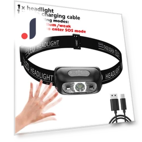 Induction Headlamp Waterproof Wave Sensor Head Torch — Flashlights, Cozy Cottage-Relax