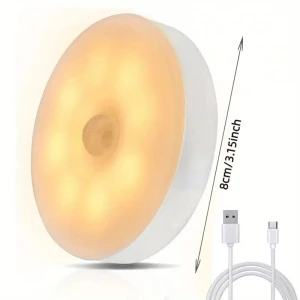 LED Night Light USB Rechargeable with Motion Sensor, Rainbow Rain