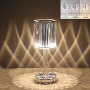 Rechargeable 3D Diamond Crystal Table Lamp, Build My Home